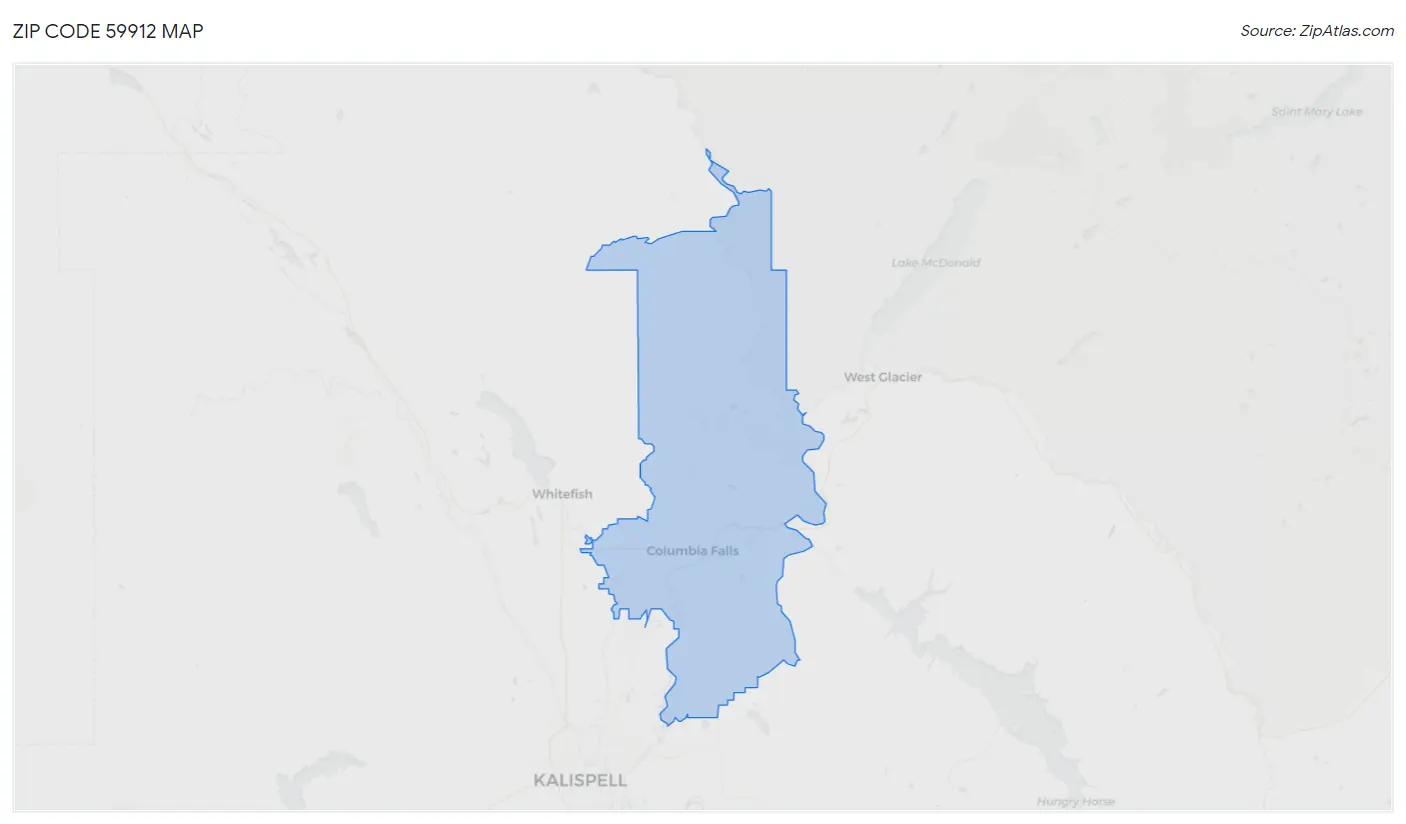 Zip Code 59912 Map