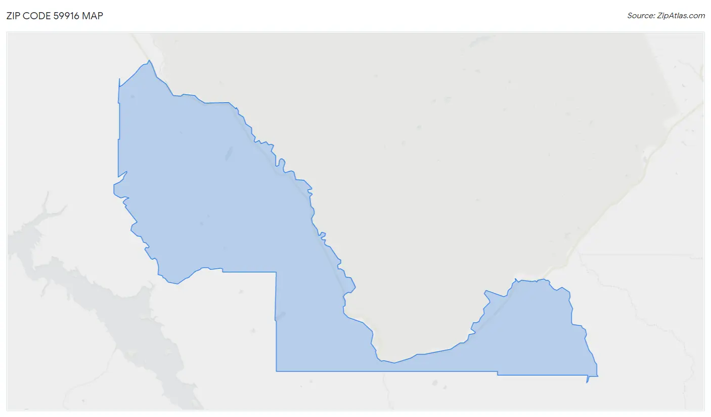 Zip Code 59916 Map