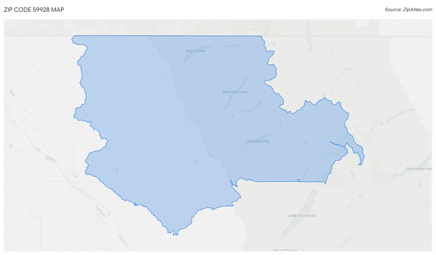 Zip Code 59928 Map