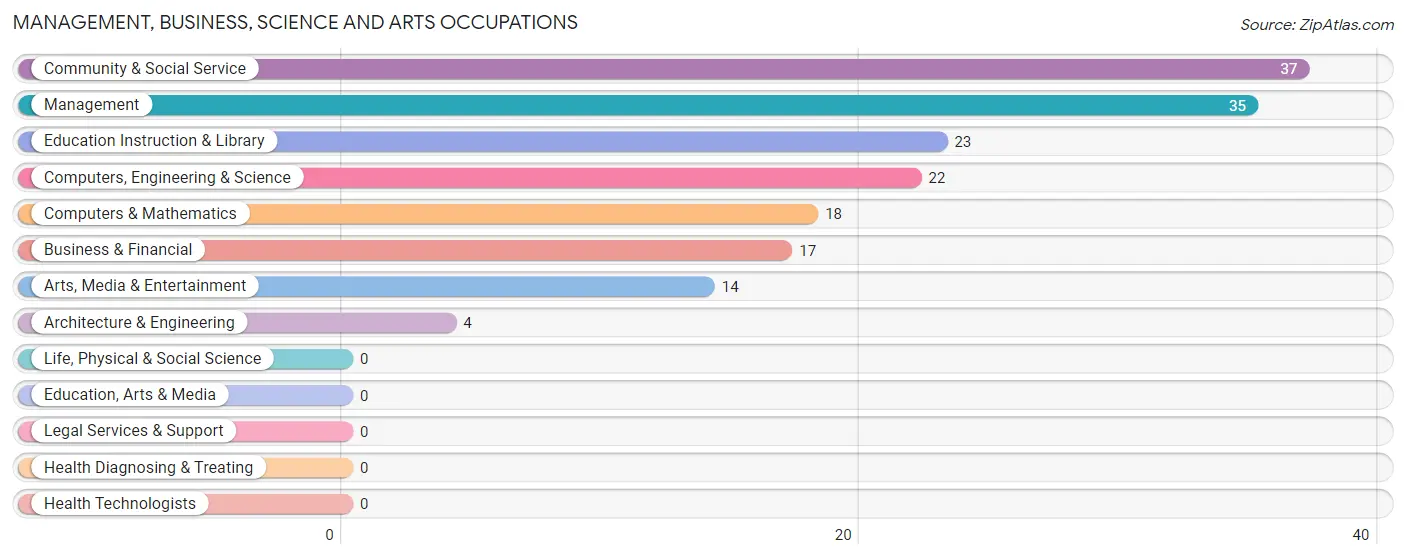 Management, Business, Science and Arts Occupations in Zip Code 59936