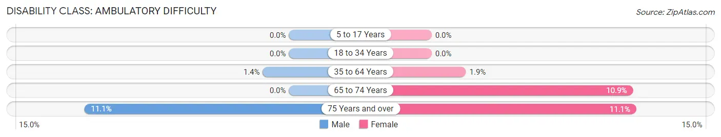 Disability in Zip Code 60040: <span>Ambulatory Difficulty</span>