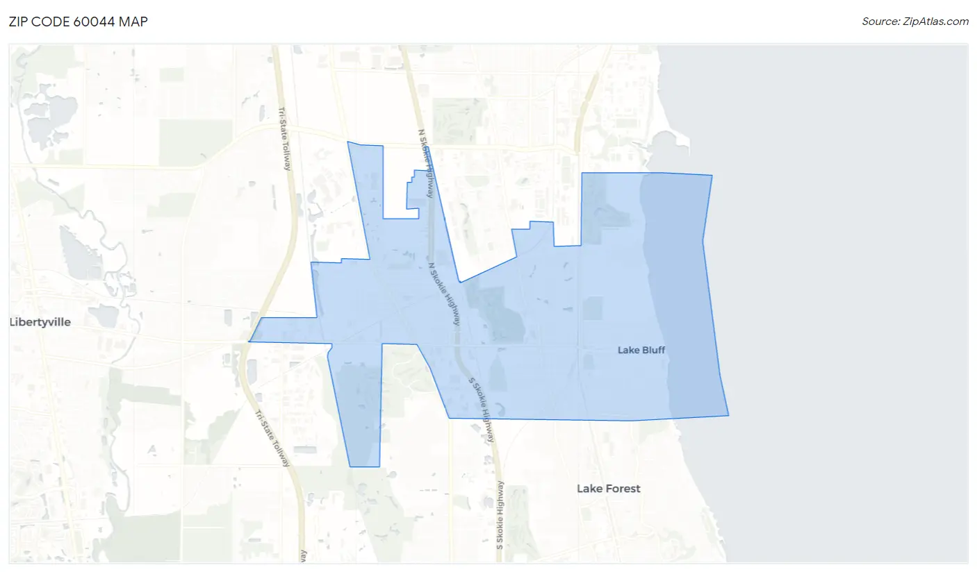 Zip Code 60044 Map