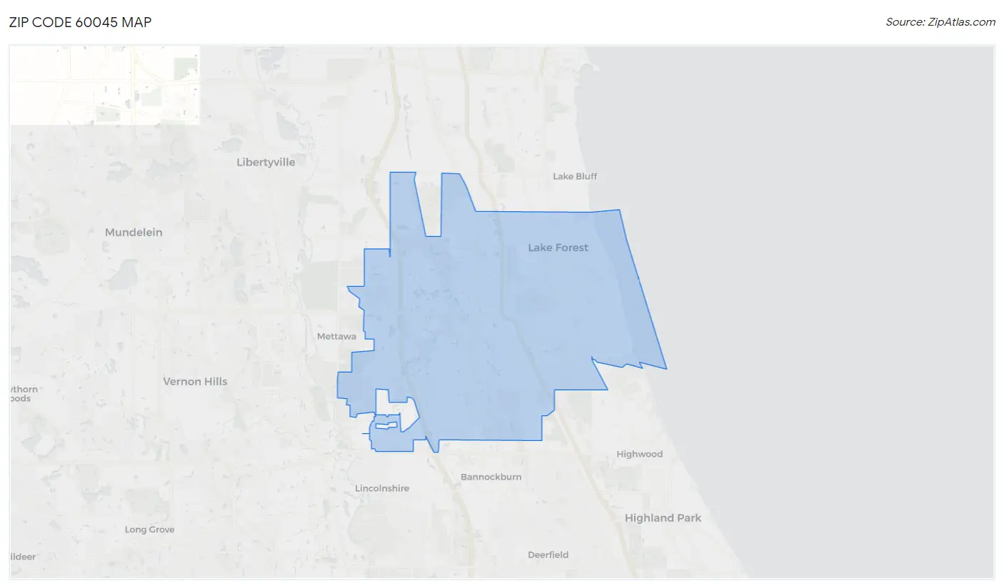 Zip Code 60045 Map