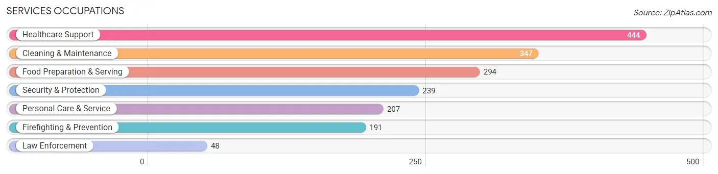 Services Occupations in Zip Code 60104