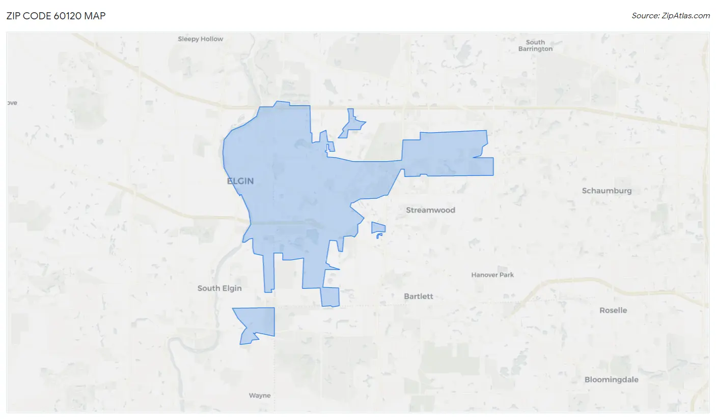 Zip Code 60120 Map