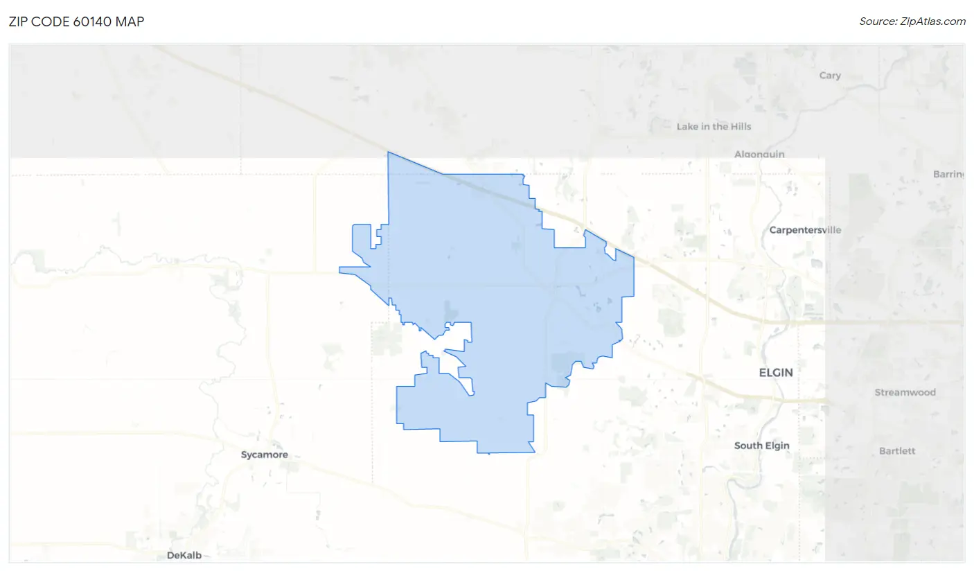 Zip Code 60140 Map