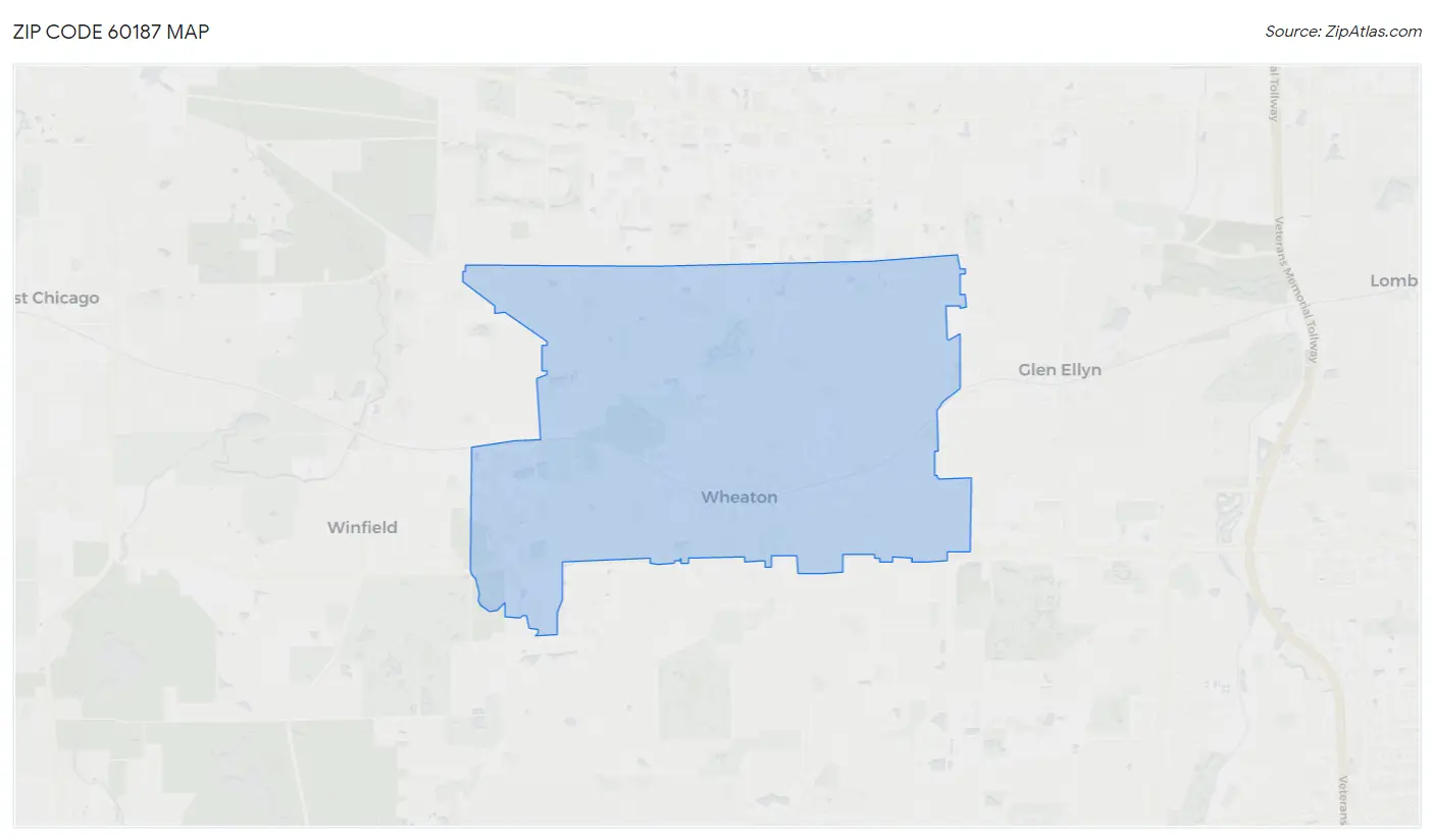 Zip Code 60187 Map