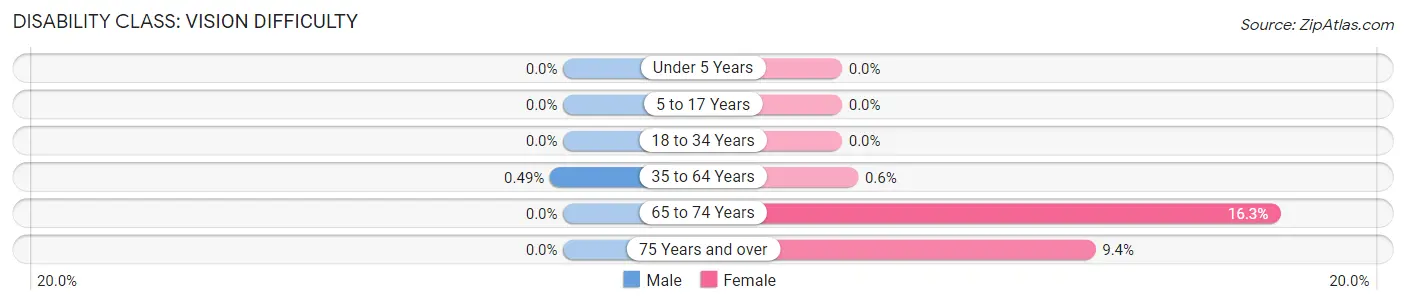 Disability in Zip Code 60449: <span>Vision Difficulty</span>