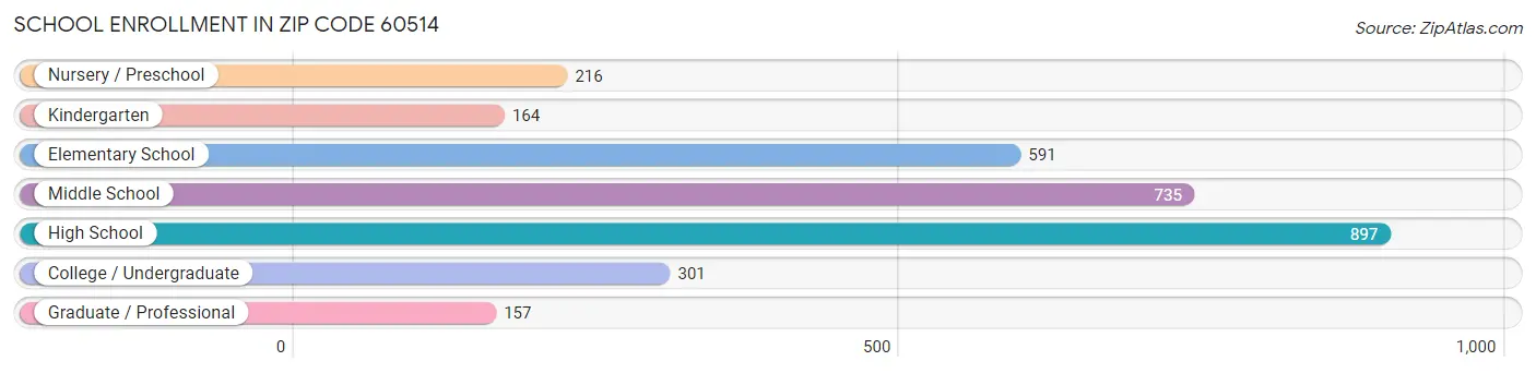 School Enrollment in Zip Code 60514