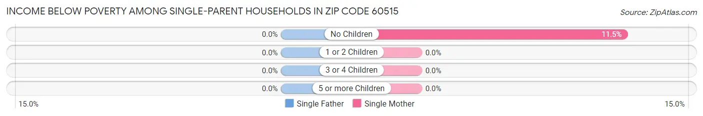 Income Below Poverty Among Single-Parent Households in Zip Code 60515