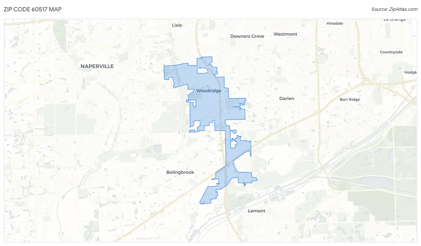 Zip Code 60517 Map