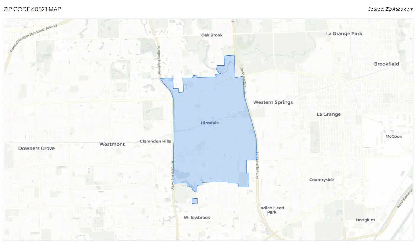 Zip Code 60521 Map