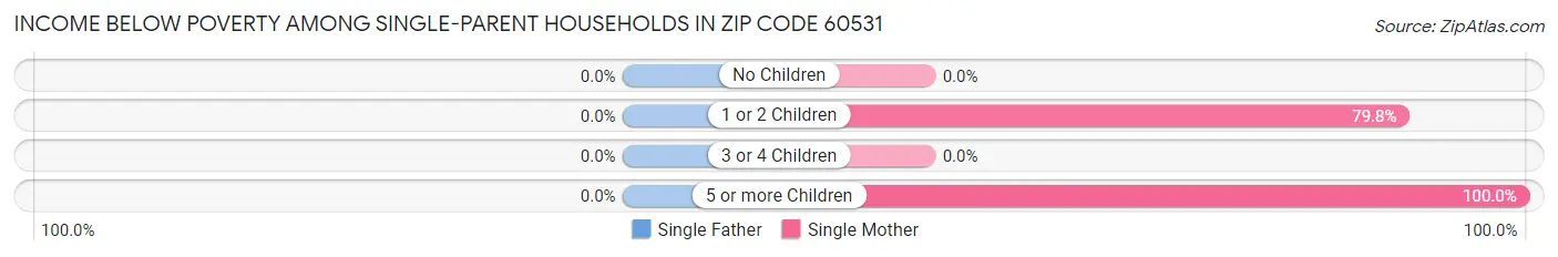 Income Below Poverty Among Single-Parent Households in Zip Code 60531