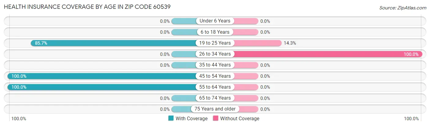 Health Insurance Coverage by Age in Zip Code 60539