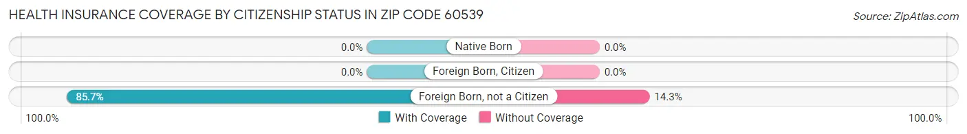 Health Insurance Coverage by Citizenship Status in Zip Code 60539