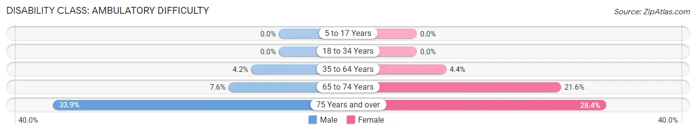 Disability in Zip Code 60541: <span>Ambulatory Difficulty</span>