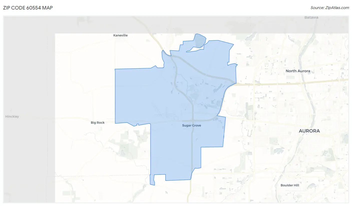 Zip Code 60554 Map