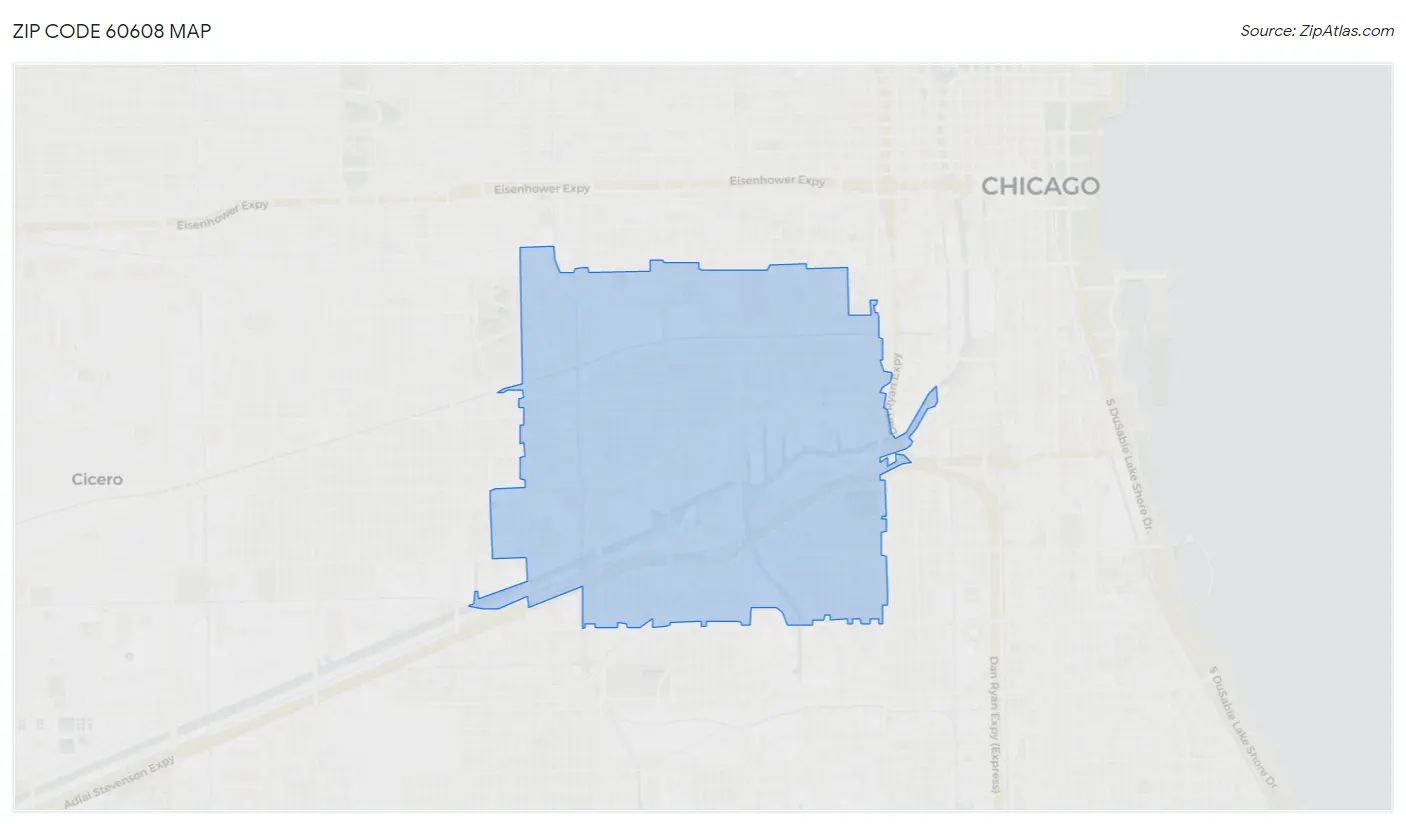 Zip Code 60608 Map