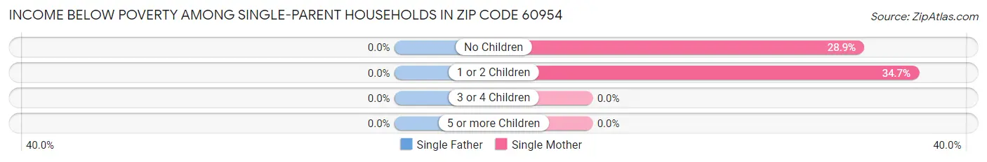 Income Below Poverty Among Single-Parent Households in Zip Code 60954