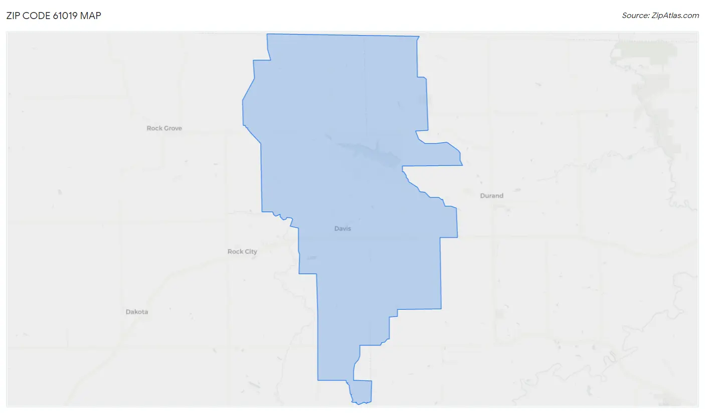 Zip Code 61019 Map