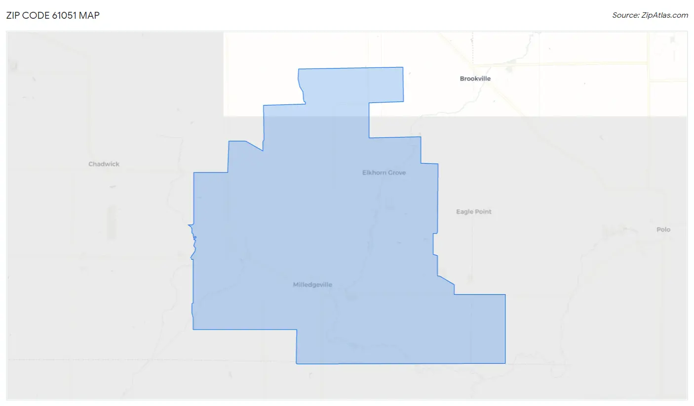 Zip Code 61051 Map