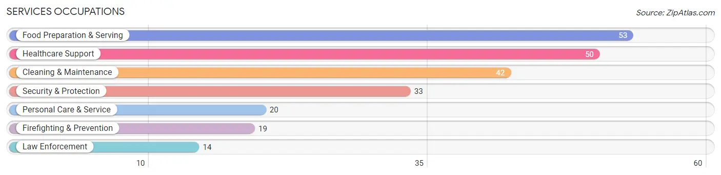 Services Occupations in Zip Code 61085