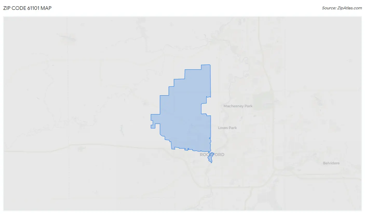 Zip Code 61101 Map