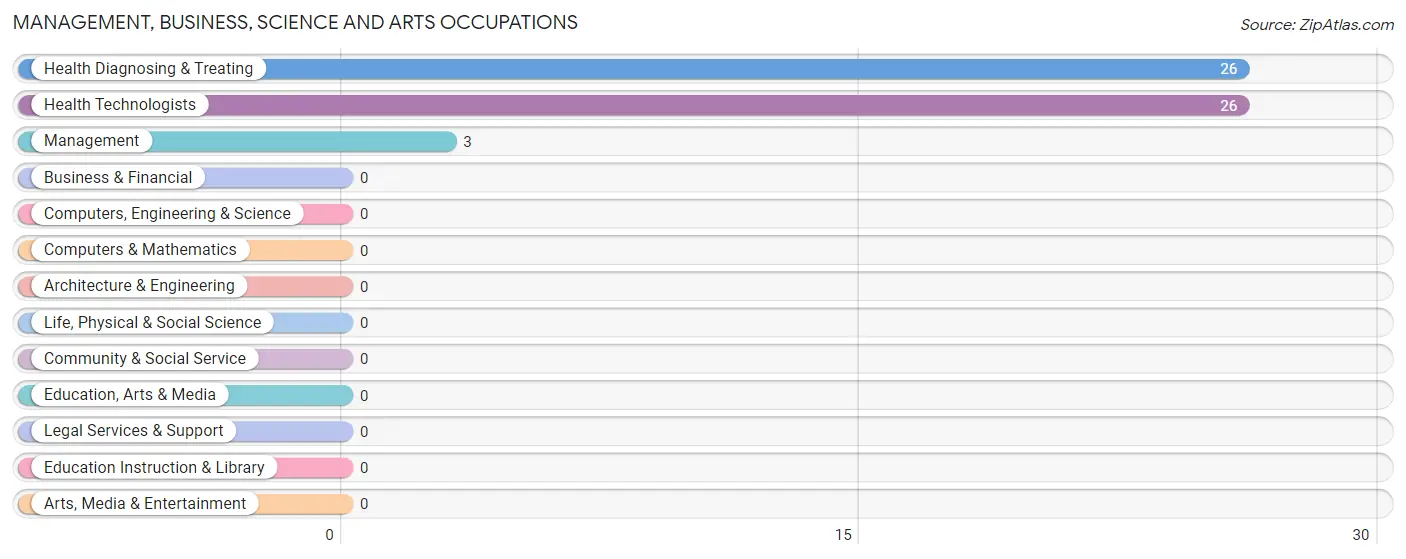 Management, Business, Science and Arts Occupations in Zip Code 61313