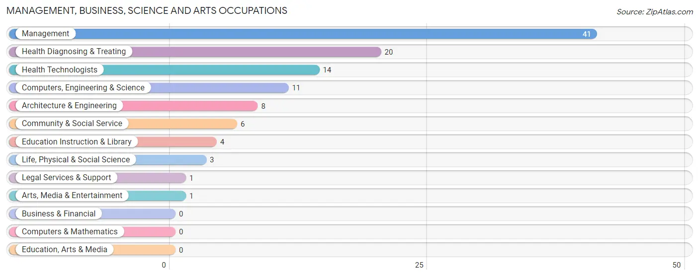 Management, Business, Science and Arts Occupations in Zip Code 61334