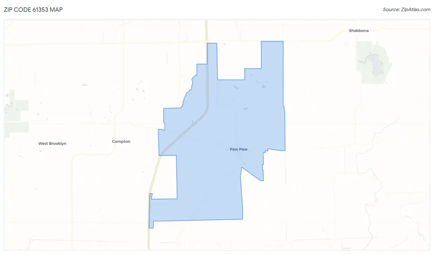 Zip Code 61353 Map