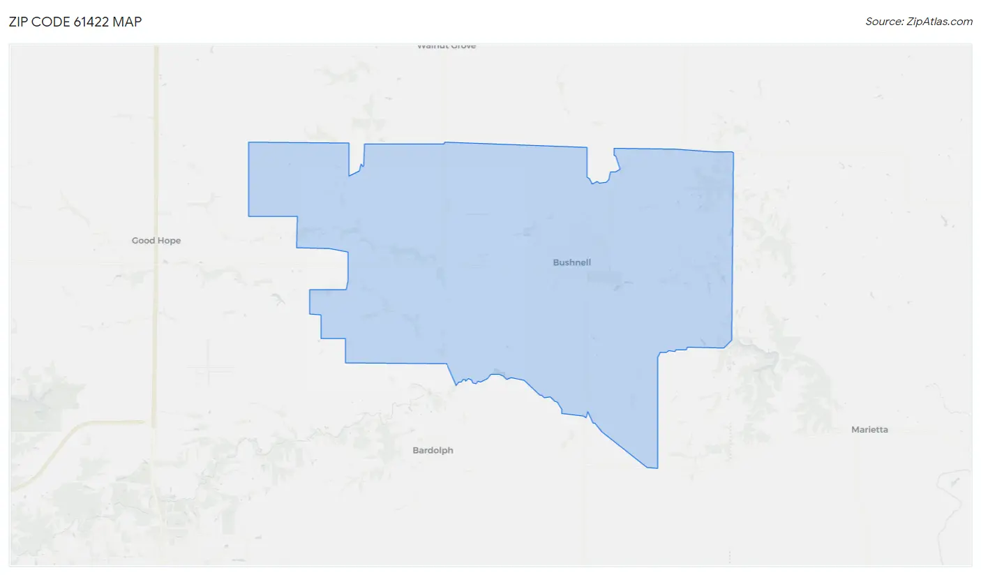 Zip Code 61422 Map