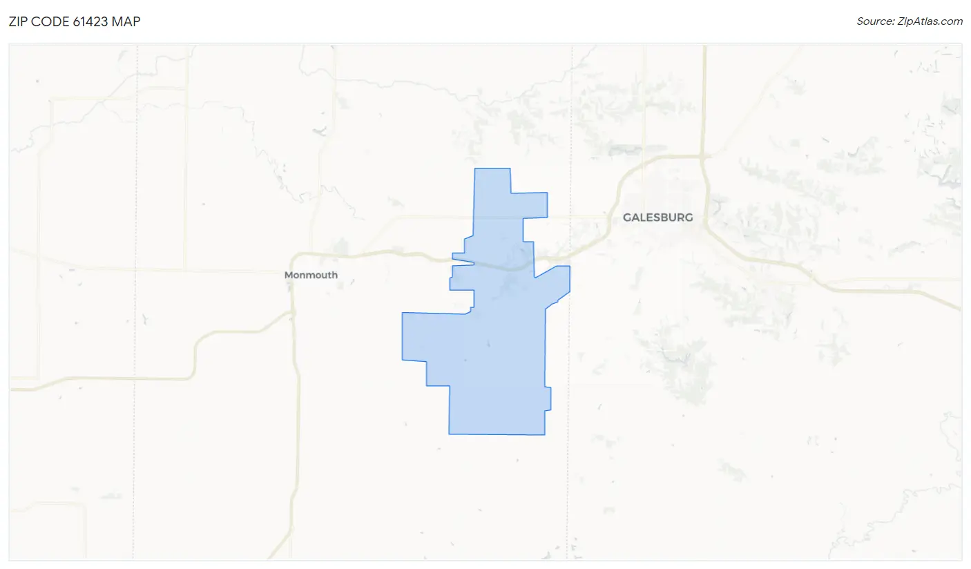 Zip Code 61423 Map