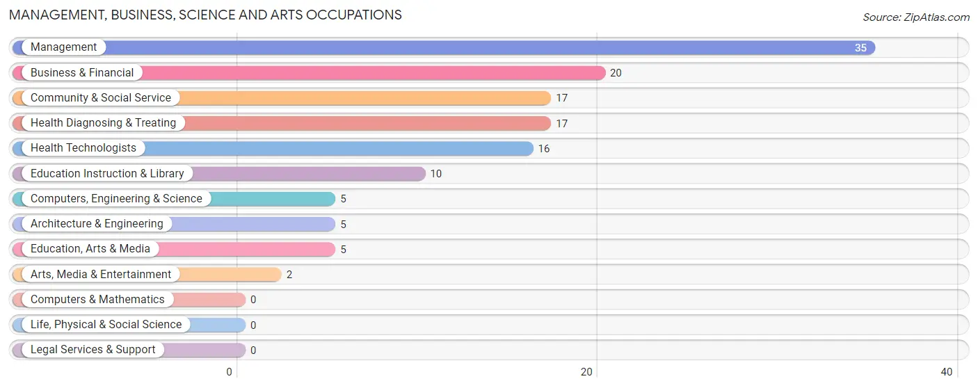 Management, Business, Science and Arts Occupations in Zip Code 61438