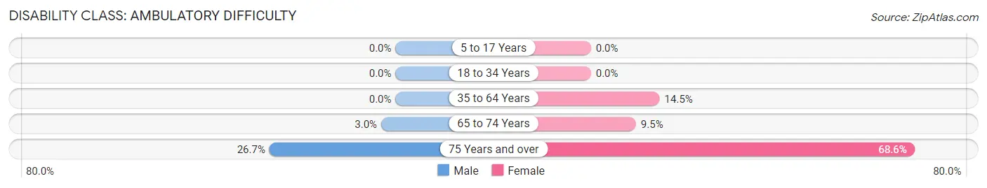 Disability in Zip Code 61453: <span>Ambulatory Difficulty</span>