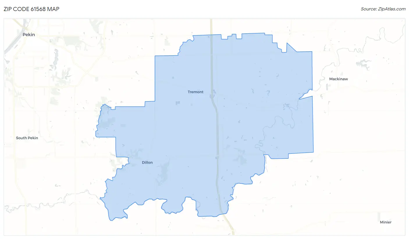 Zip Code 61568 Map