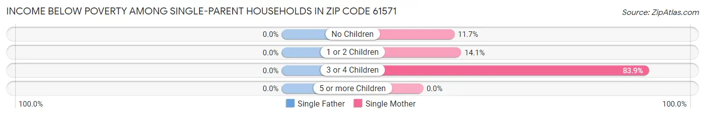 Income Below Poverty Among Single-Parent Households in Zip Code 61571
