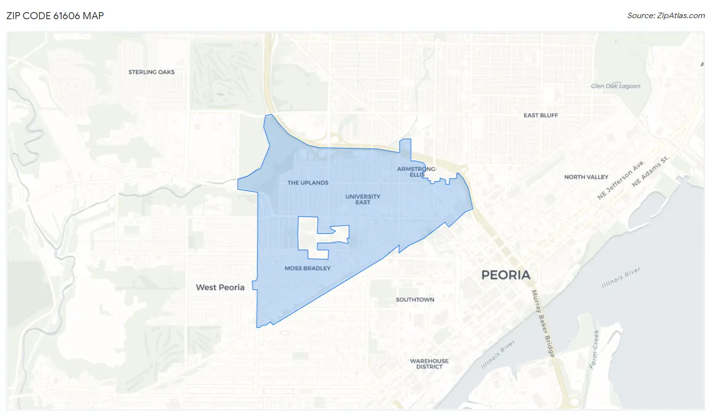 Zip Code 61606 Map