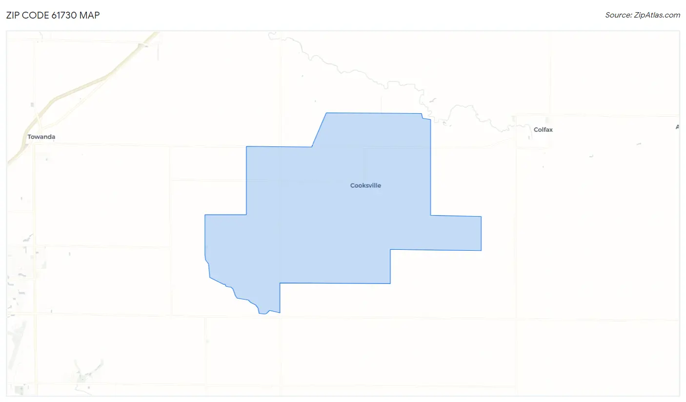 Zip Code 61730 Map