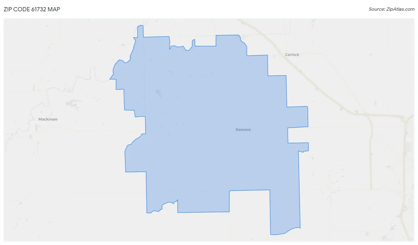 Zip Code 61732 Map