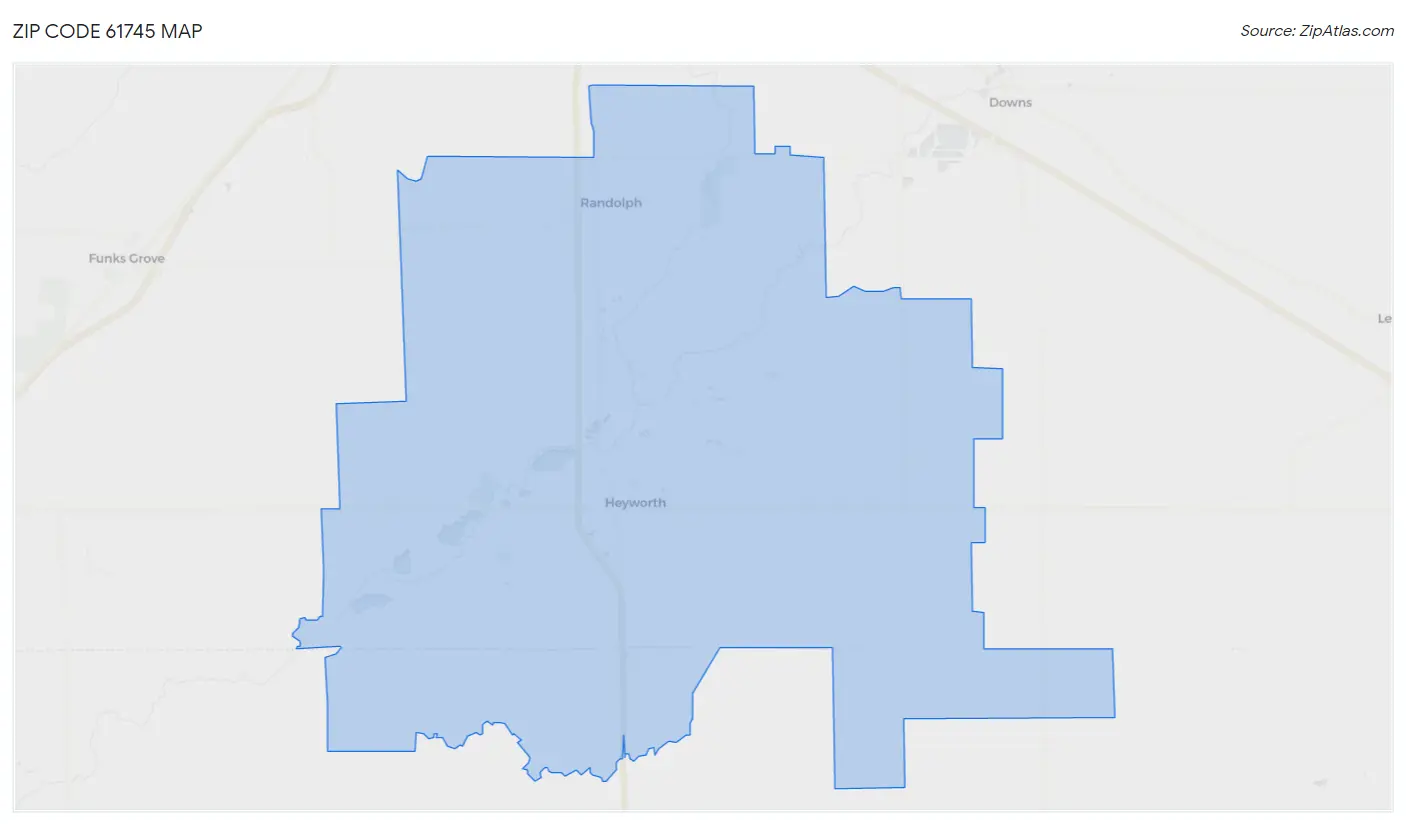 Zip Code 61745 Map