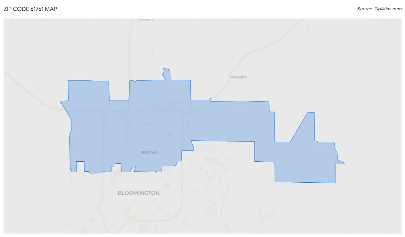 Zip Code 61761 Map