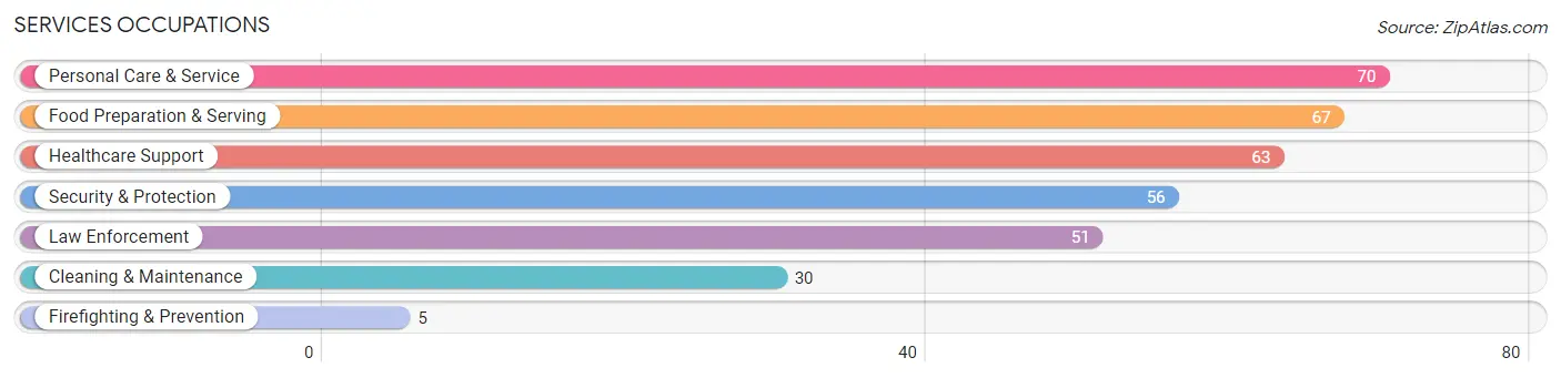 Services Occupations in Zip Code 61817