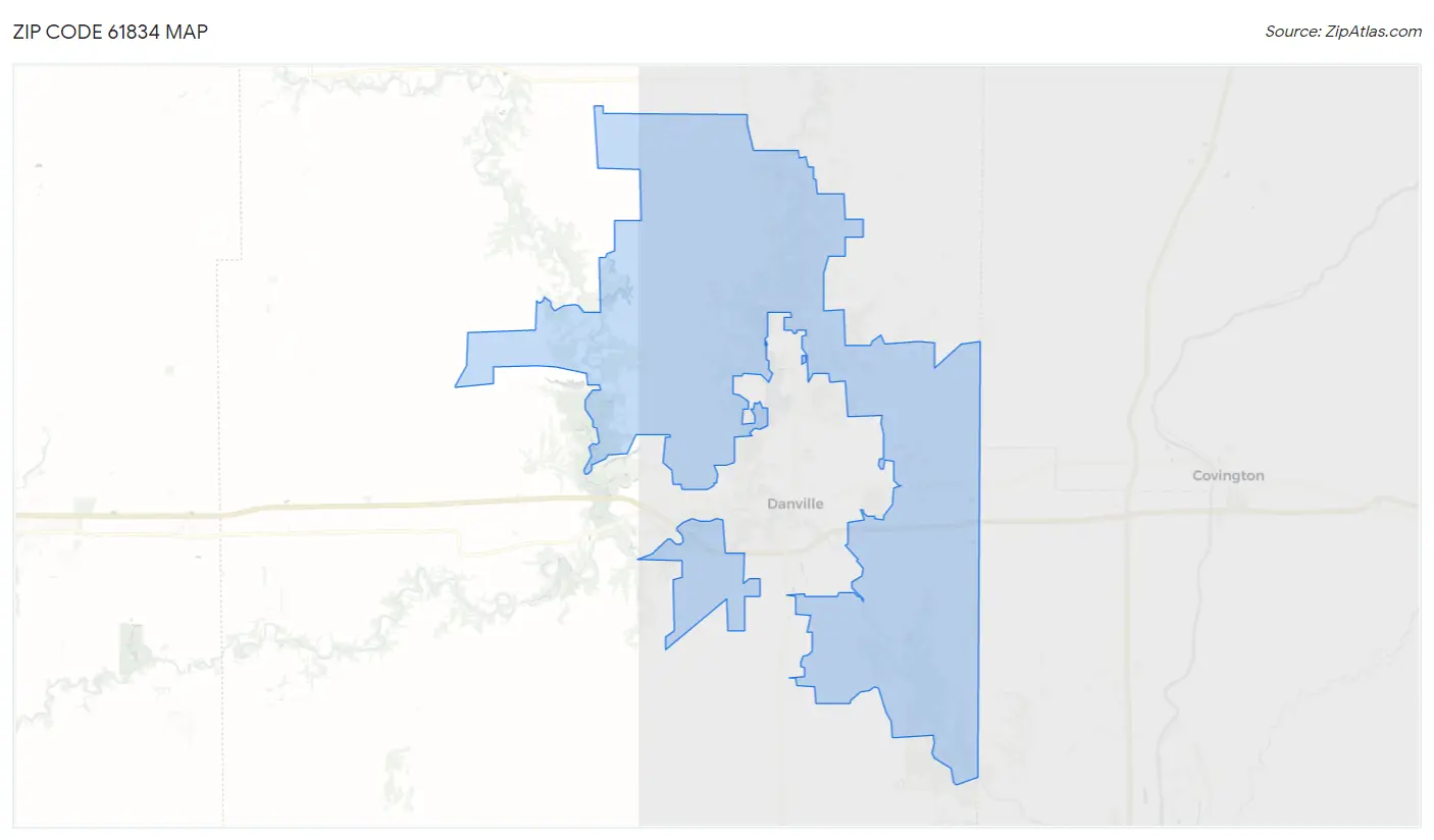 Zip Code 61834 Map