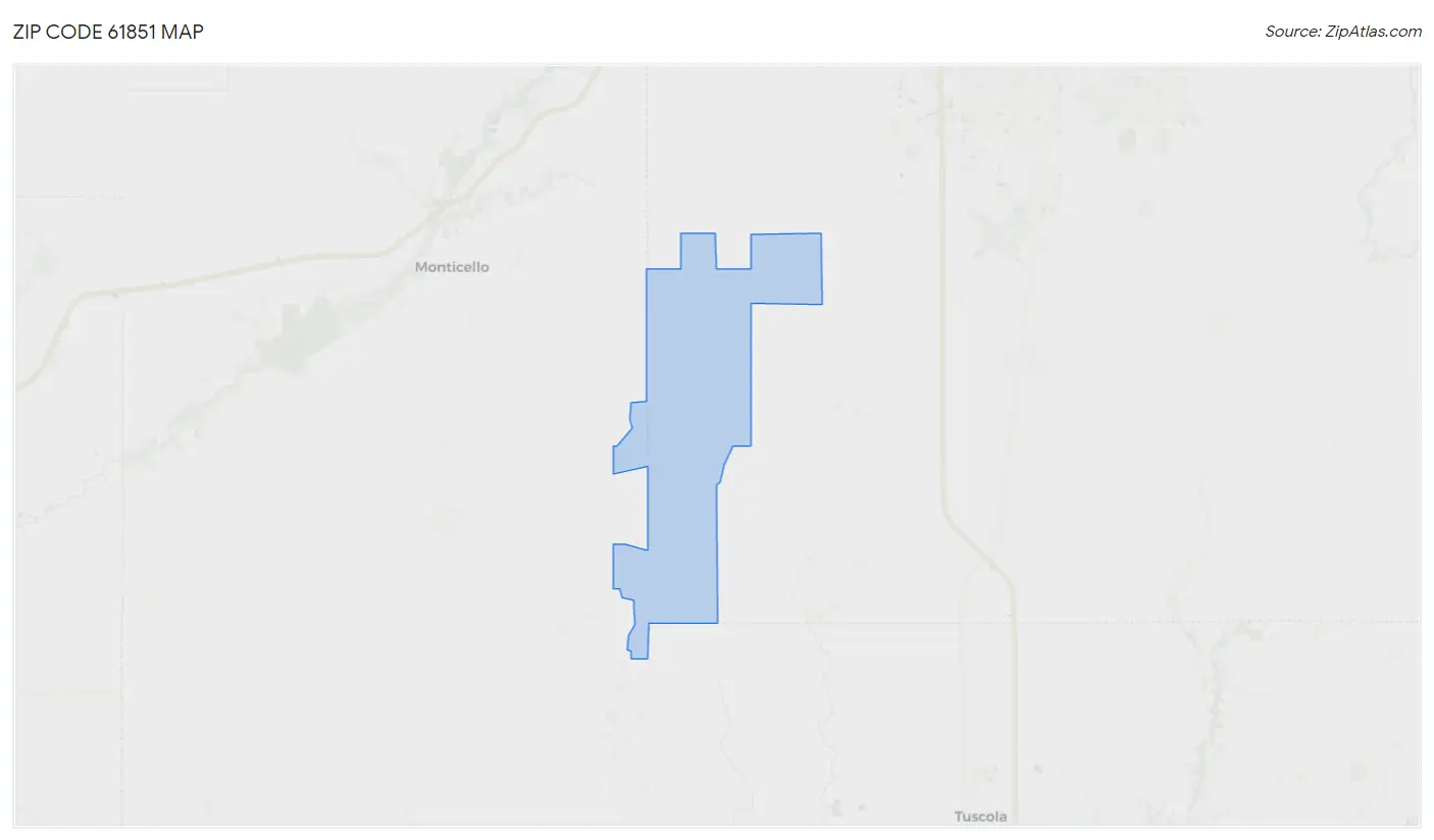 Zip Code 61851 Map