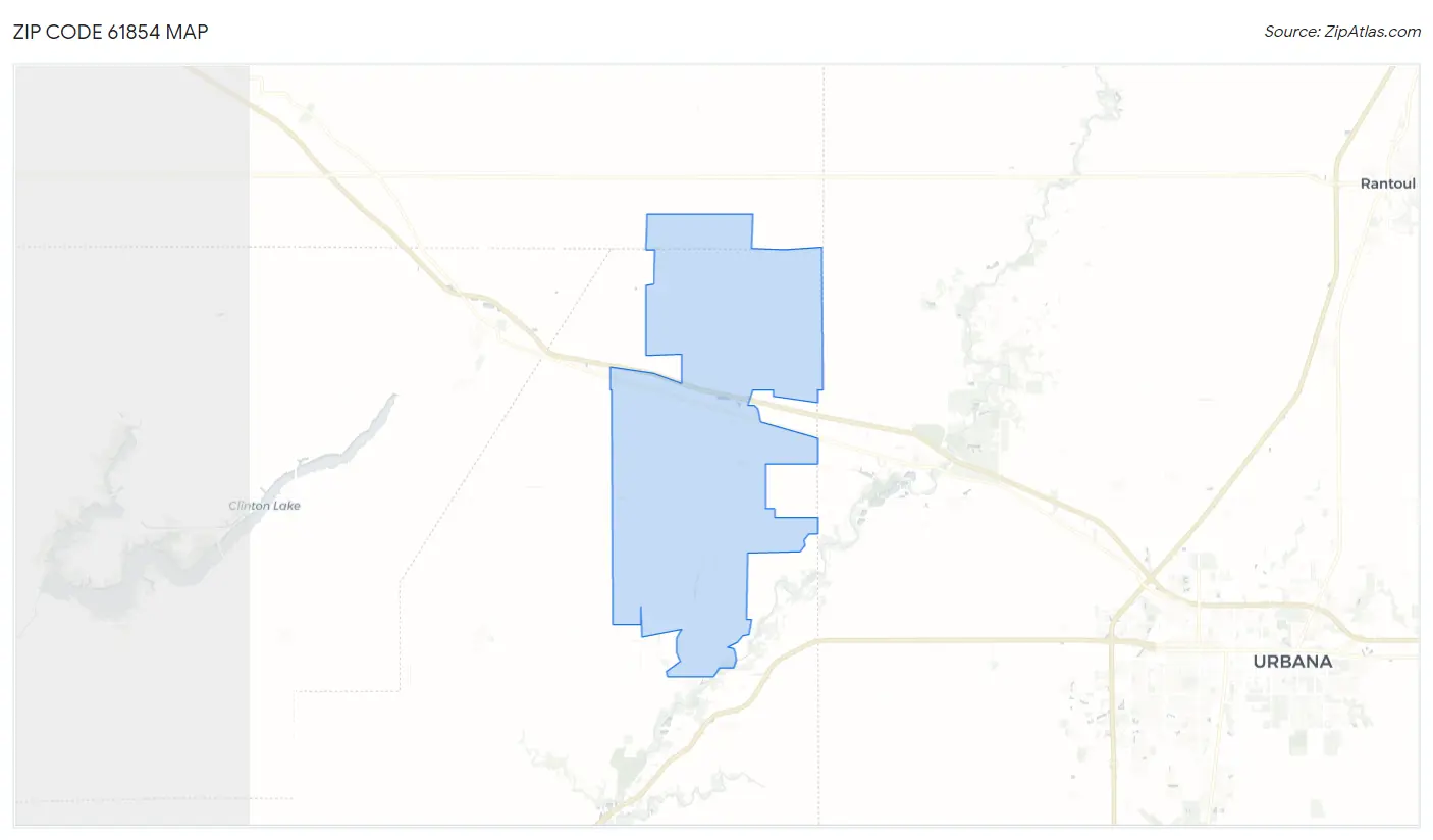 Zip Code 61854 Map