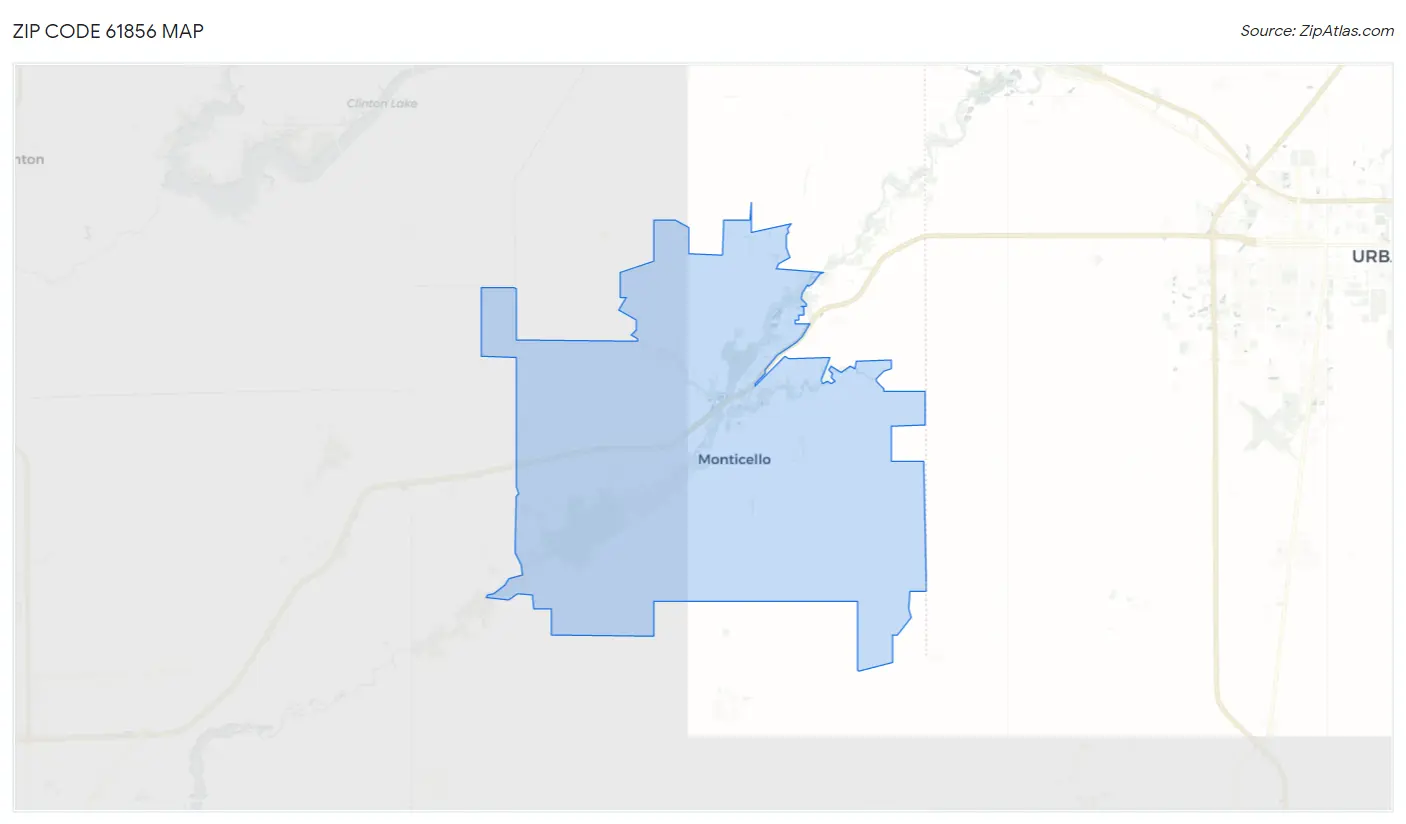 Zip Code 61856 Map