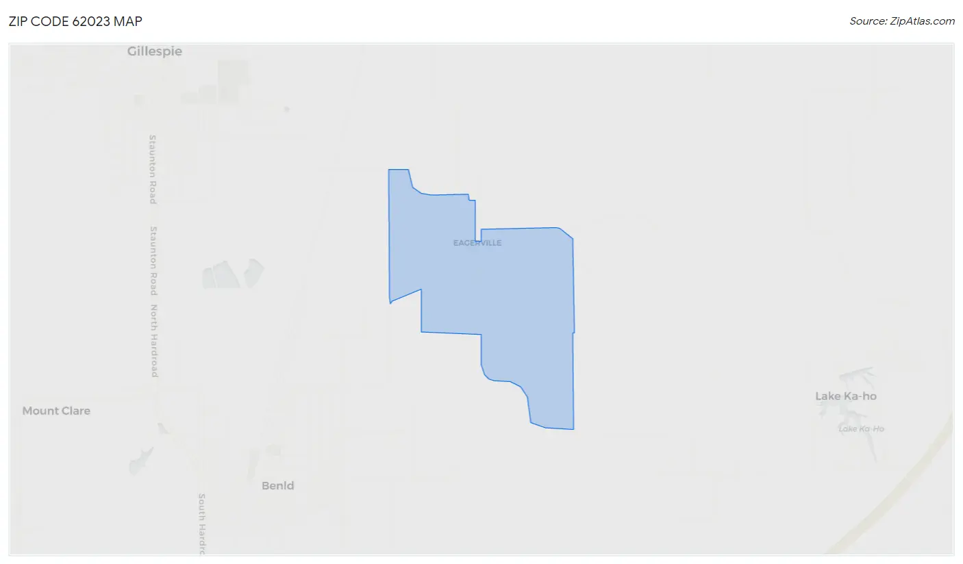 Zip Code 62023 Map