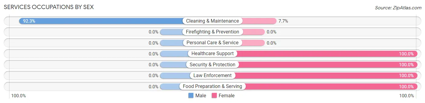 Services Occupations by Sex in Zip Code 62032