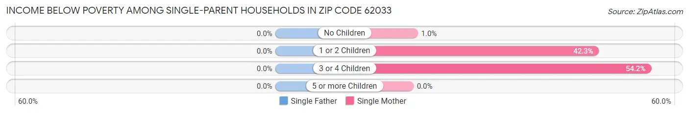 Income Below Poverty Among Single-Parent Households in Zip Code 62033