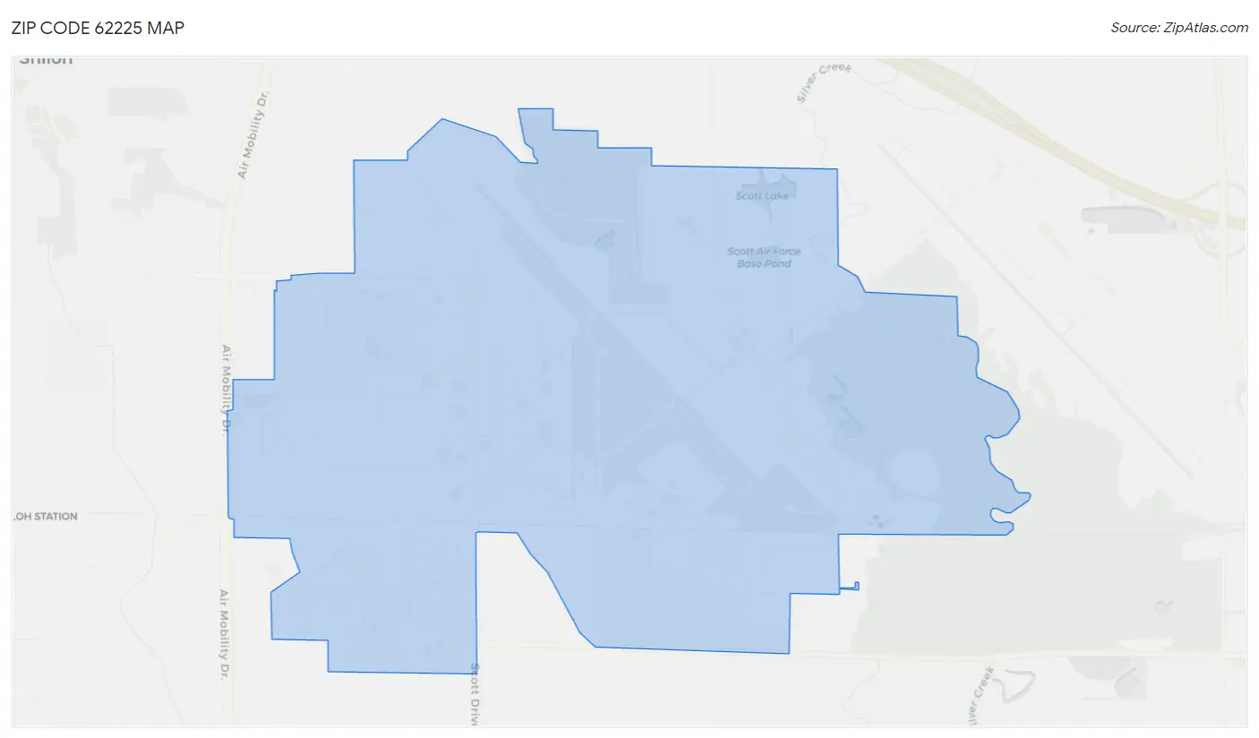 Zip Code 62225 Map